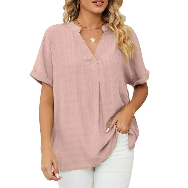 Ariyah | Blouse élégante avec col en V fendu pour femmes