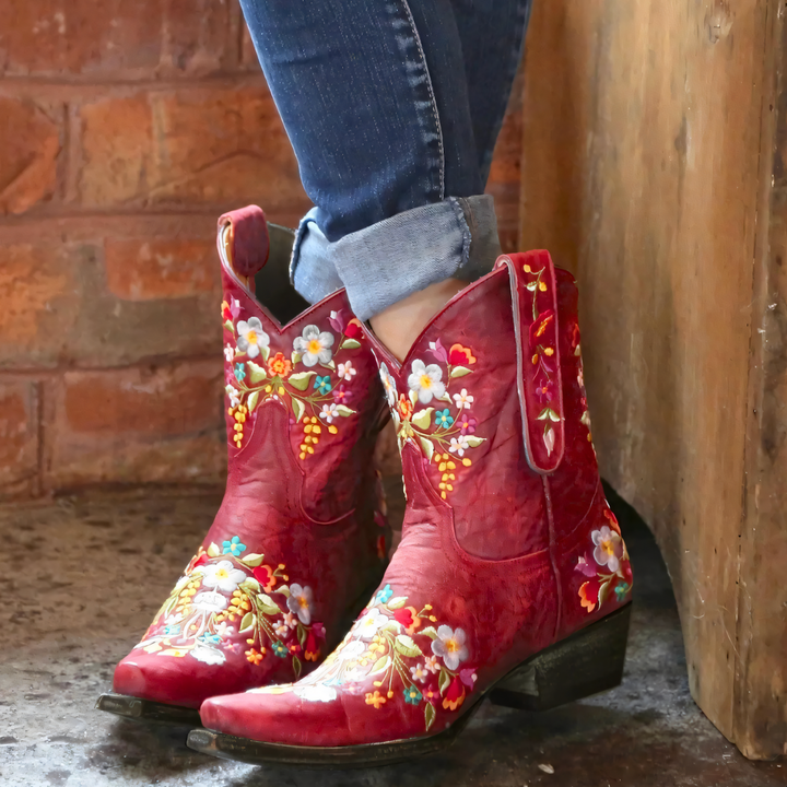 Jie | Bottes de cowgirl vintage résistantes aux intempéries