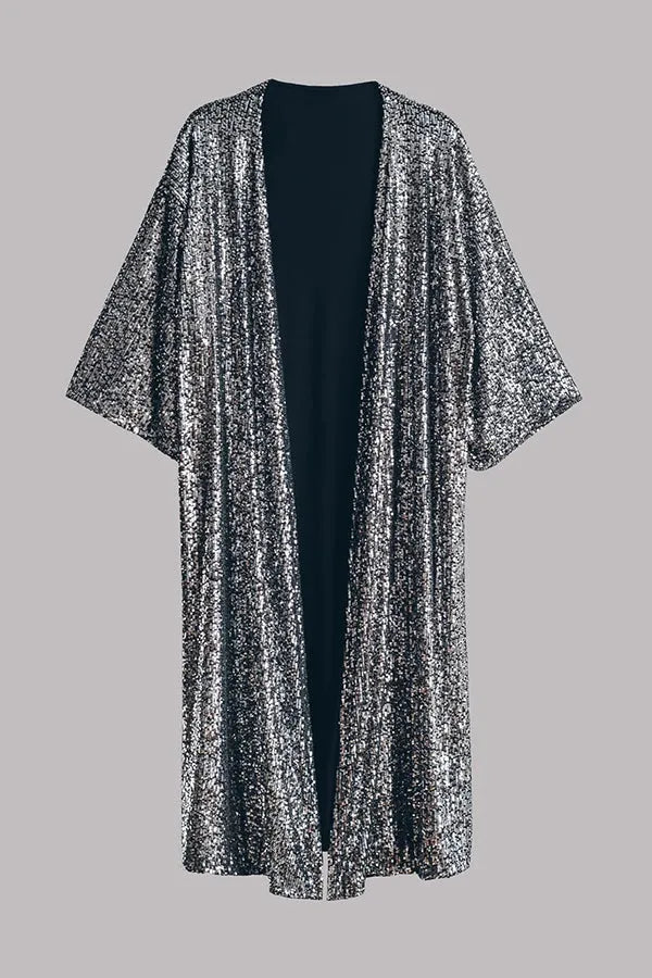 Disco - Glamour - Kimono en paillette avec des trous de serrure