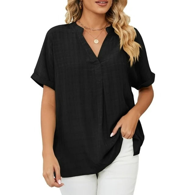 Ariyah | Blouse élégante avec col en V fendu pour femmes