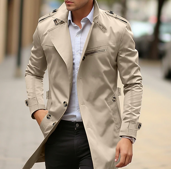 Nelio | Trench-coat de printemps élégant pour hommes