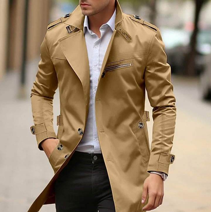 Nelio | Trench-coat de printemps élégant pour hommes