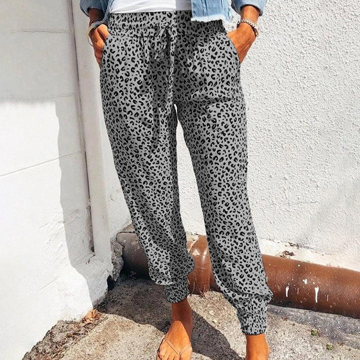 Octobre | Pantalon avec motif léopard