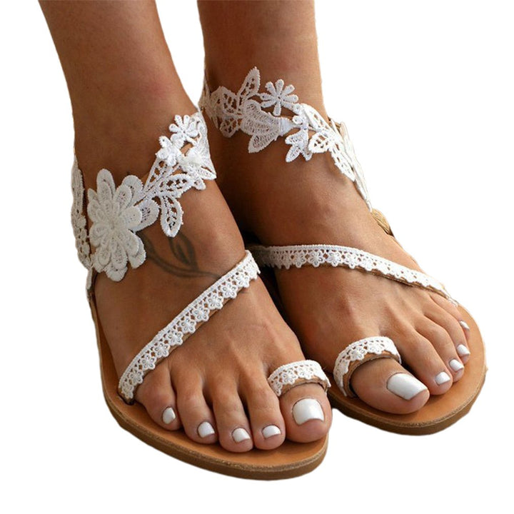 Harshada | Chaussons en dentelle avec motif floral