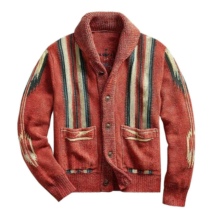 Edoardo | Veste en tricot jacquard style vintage pour hommes