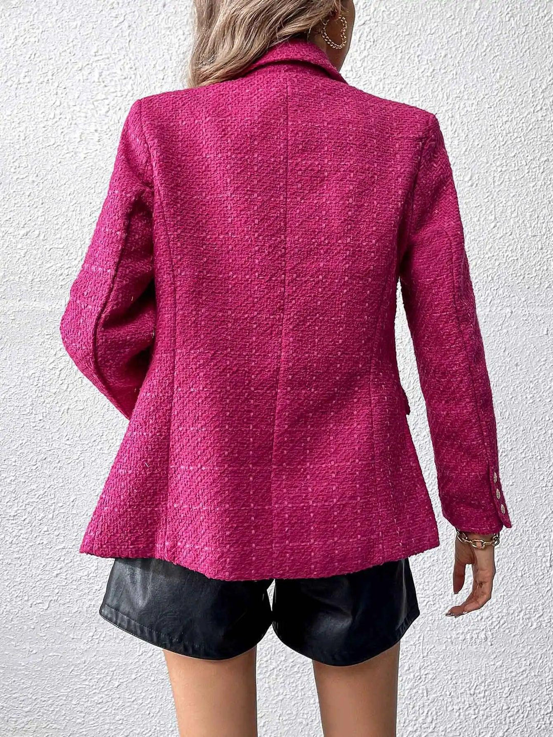 Mi-Gyeong | Blazer Texturé à Double Boutonnage pour Femmes