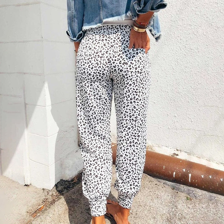 Octobre | Pantalon avec motif léopard