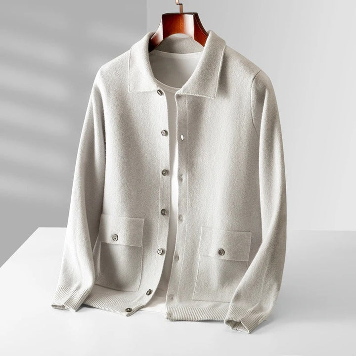 Liam | Cachemire Cardigan Polo Veste pour hommes